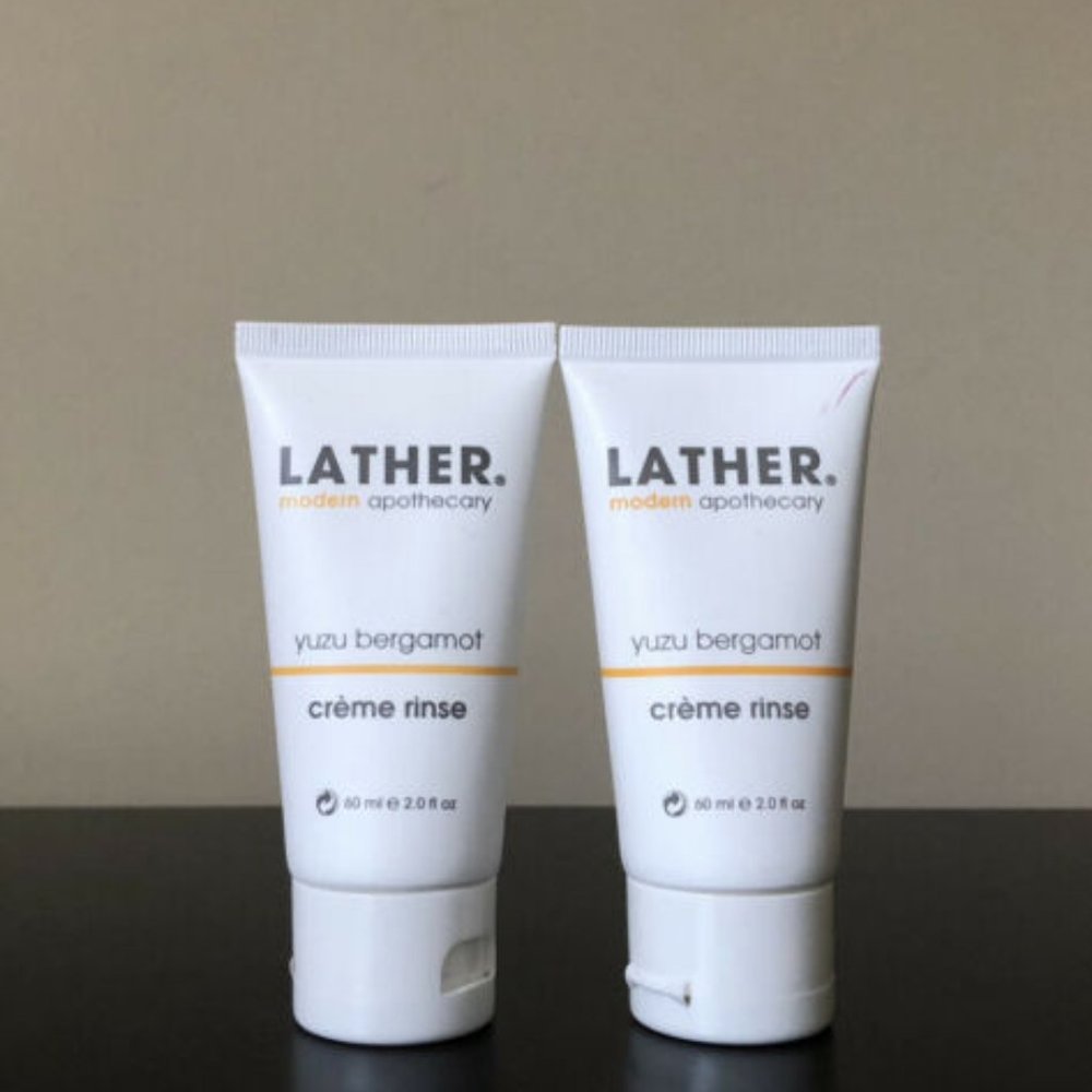 Lot of 8 LATHER .Yuzu Bergamot Creme Rinse 2 oz ea